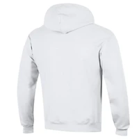 Men's Champion White Indianapolis Colts Powerblend Arch over Logo Hoodie