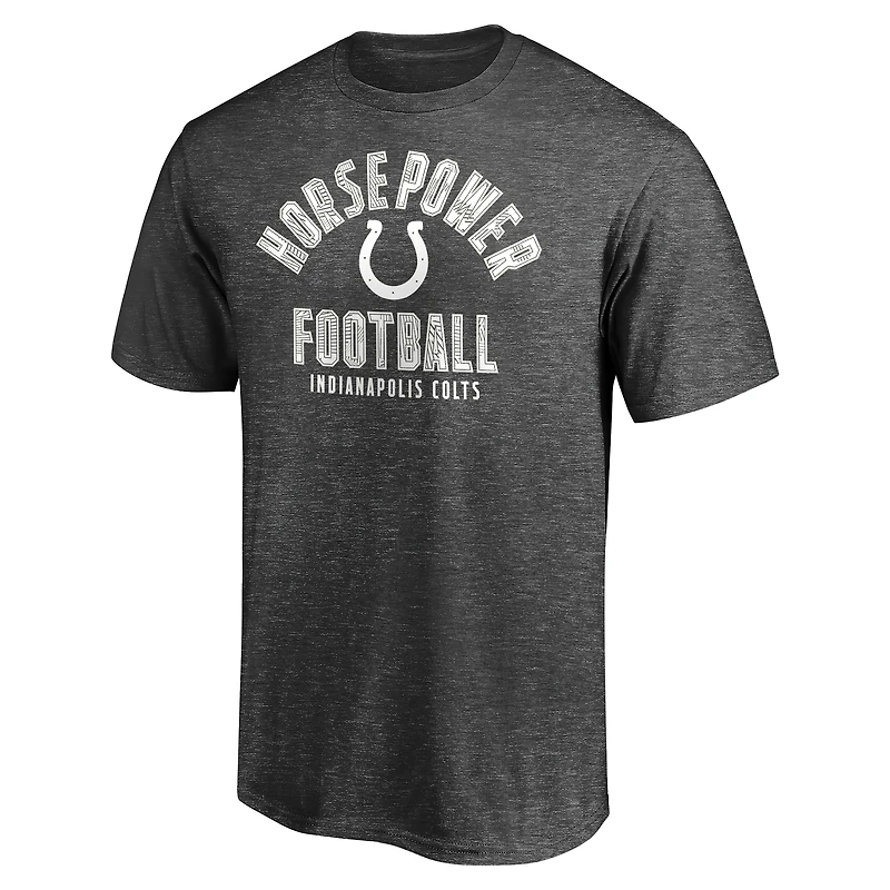 Men's  Charcoal Indianapolis Colts Nickname Arc T-Shirt