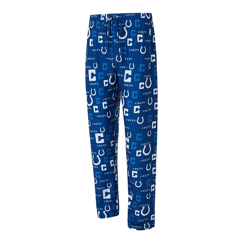 Pantalon Concepts Sport Royal Indianapolis Colts à imprimé mosaïque pour homme