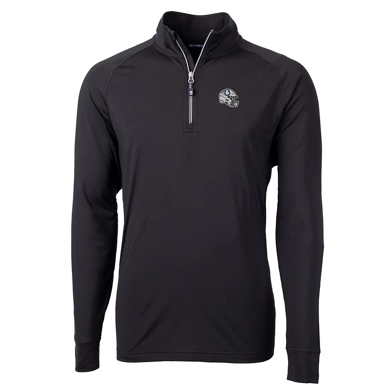 Pull-over zippé quart de tour en tricot extensible recyclé et pour homme, noir, des Indianapolis Colts, Cutter & Buck