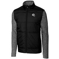 Coupe-vent matelassé entièrement zippé pour homme, modèle hybride Stealth, noir, des Indianapolis Colts, Cutter & Buck