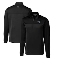 Pull-over extensible à col zippé et manches longues pour homme, coupeur buck, noir, avec logo rétro des Indianapolis Colts rayures Traverse.
