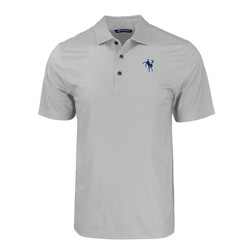 Polo extensible recyclé à imprimé géométrique ton sur pour homme, coupeur et buck, gris, Indianapolis Colts, grand gabarit, Pike Eco