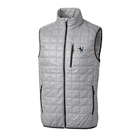 Gilet matelassé isolant entièrement zippé Rainier PrimaLoft Eco pour homme, gris, avec logo rétro des Indianapolis Colts, Cutter & Buck