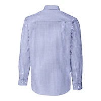 Men's Cutter & Buck  Royal Indianapolis Colts Helmet Easy Care Stretch Gingham Long Sleeve Button-Down Shirt