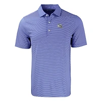 Men's Cutter & Buck  Royal Indianapolis Colts Helmet Forge Eco Double Stripe Stretch Recycled Polo
