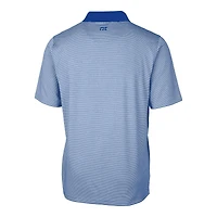 Men's Cutter & Buck  Royal Indianapolis Colts Helmet Forge Tonal Stripe Stretch Polo