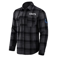 Chemise boutonnée décontractée à carreaux tri-blend pour homme, collection Darius Rucker par Fanatics, noire