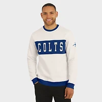 Men's Darius Rucker Collection by Fanatics  Cream Indianapolis Colts Colorblock Crewneck Sweatshirt