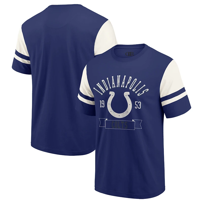 T-shirt de football américain Royal Indianapolis Colts pour homme, collection Darius Rucker par Fanatics