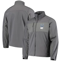 Veste softshell zippée intégrale Dunbrooke Graphite Indianapolis Colts Circle Zephyr pour homme