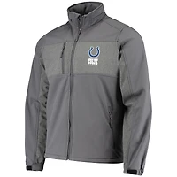 Veste softshell zippée intégrale Dunbrooke Graphite Indianapolis Colts Circle Zephyr pour homme