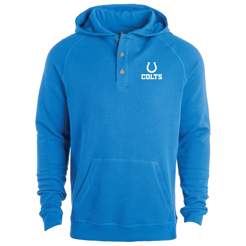 Men's Dunbrooke Royal Indianapolis Colts Montana Raglan Thermal Hoodie