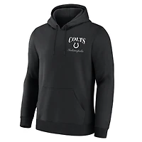 Men's Fanatics  Black Indianapolis Colts Back Logo Fleece Hoodie