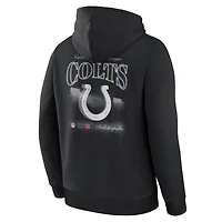 Men's Fanatics  Black Indianapolis Colts Back Logo Fleece Hoodie