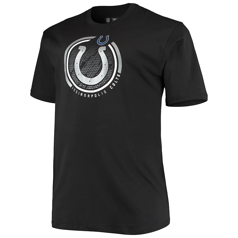 T-shirt noir Fanatics Indianapolis Colts Big & Tall Color Pop pour hommes