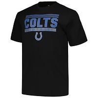 T-shirt pop noir Big & Tall Fanatics pour hommes des Colts d'Indianapolis