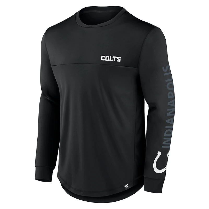 T-shirt à manches longues Fanatics Blackout pour homme Indianapolis Colts