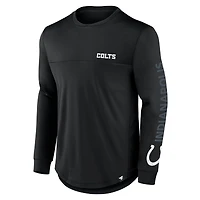 T-shirt à manches longues Fanatics Blackout pour homme Indianapolis Colts