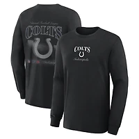T-shirt à manches longues Fanatics Black Indianapolis Colts Midnight Falls pour homme
