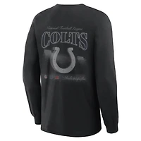 T-shirt à manches longues Fanatics Black Indianapolis Colts Midnight Falls pour homme
