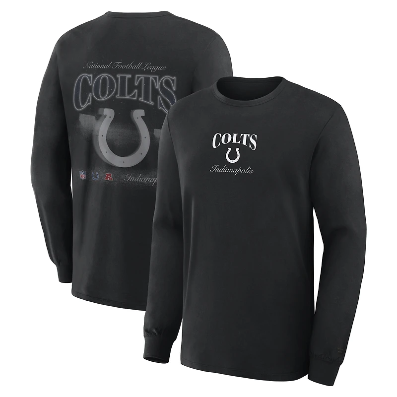 T-shirt à manches longues Fanatics Black Indianapolis Colts Midnight Falls pour homme