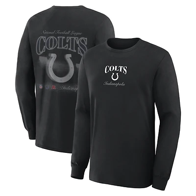 T-shirt à manches longues Fanatics Black Indianapolis Colts Midnight Falls pour homme