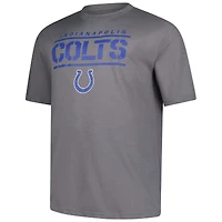 T-shirt Fanatics gris chiné pour homme, coupe grande et taille