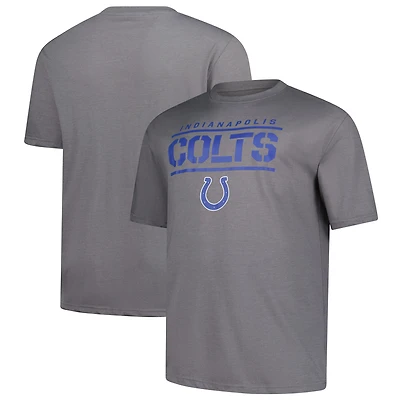 Men's Fanatics Heather Gray Indianapolis Colts Big & Tall Top Notch T-Shirt