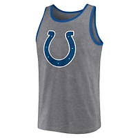 Débardeur primaire Fanatics Heather Grey Indianapolis Colts pour hommes
