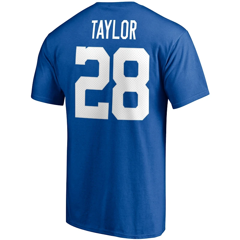 Men's Fanatics Jonathan Taylor Royal Indianapolis Colts Player Icon Name & Number T-Shirt