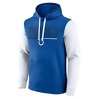 Sweat à capuche Fanatics Royal/White Indianapolis Colts Outline pour homme