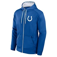 Sweat à capuche entièrement zippé Fanatics Royal Indianapolis Colts Defender pour hommes