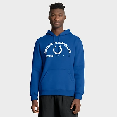 Sweat à capuche Fanatics Royal Indianapolis Colts pour homme, motif héritage du retard de jeu