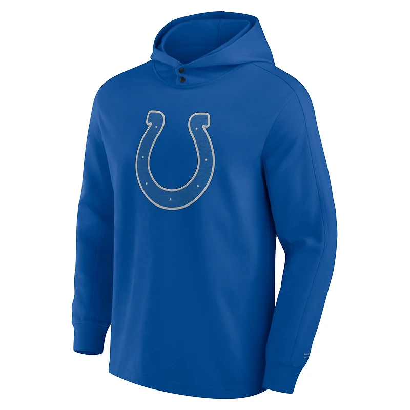 T-shirt à capuche manches longues pour hommes Fanatics Royal Indianapolis Colts Elements Blaze Tri-Blend