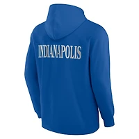 T-shirt à capuche manches longues pour hommes Fanatics Royal Indianapolis Colts Elements Blaze Tri-Blend