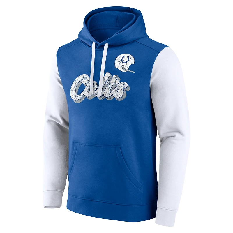 Sweat à capuche en polaire Fanatics Royal Indianapolis Colts pour hommes