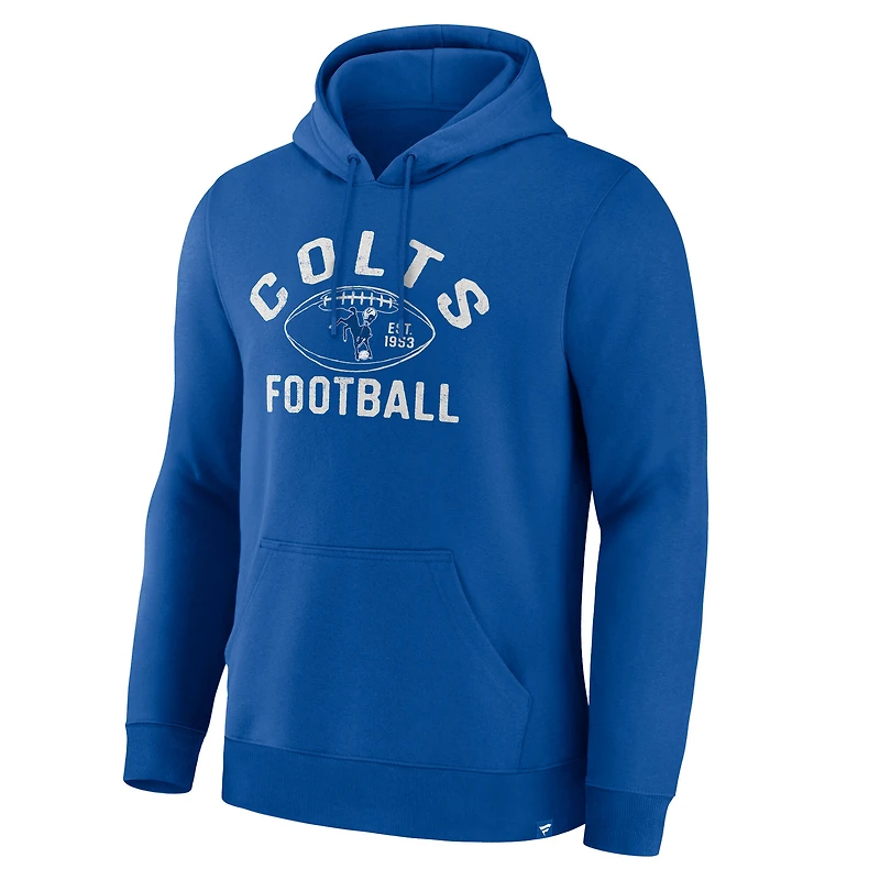 Men's Fanatics Royal Indianapolis Colts Fumblerooski Legacy Pullover Hoodie