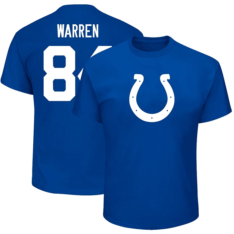 Men's Fanatics Tyler Warren Royal Indianapolis Colts Big & Tall Player Name Number T-Shirt