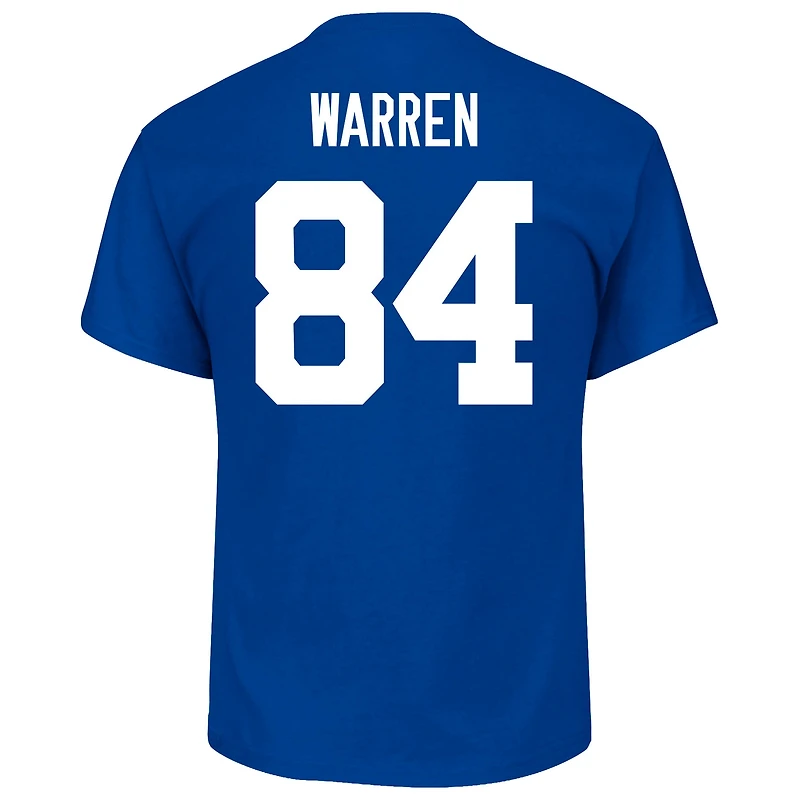 T-shirt Fanatics pour homme Tyler Warren Royal Indianapolis Colts, grandes tailles, avec nom et numéro du joueur