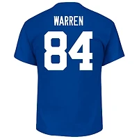 T-shirt Fanatics pour homme Tyler Warren Royal Indianapolis Colts, grandes tailles, avec nom et numéro du joueur