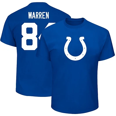 Men's Fanatics Tyler Warren Royal Indianapolis Colts Big & Tall Player Name Number T-Shirt