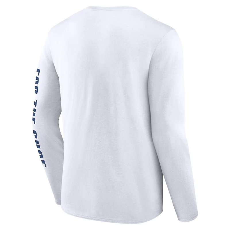 T-shirt à manches longues Fanatics Vision pour homme, blanc, Indianapolis Colts