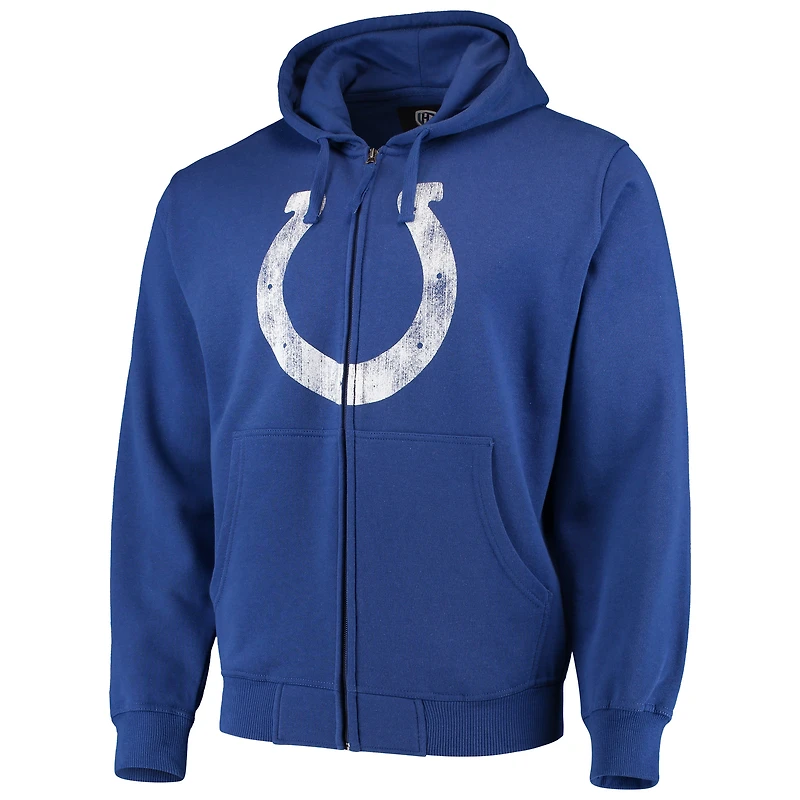 Sweat à capuche entièrement zippé G-III Sports by Carl Banks Royal Indianapolis Colts pour homme
