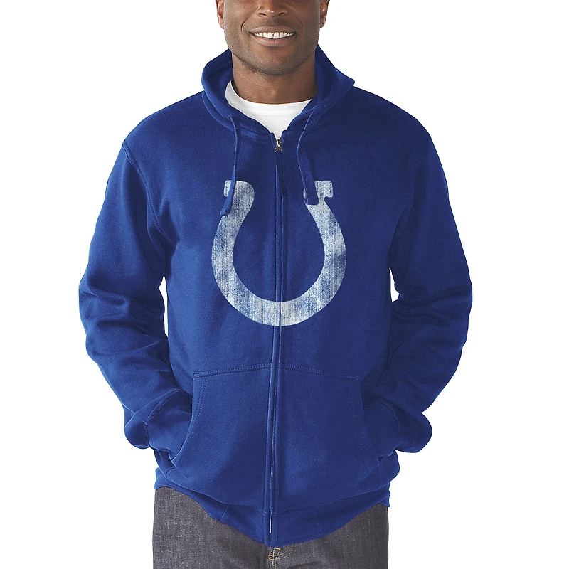 Sweat à capuche entièrement zippé G-III Sports by Carl Banks Royal Indianapolis Colts pour homme