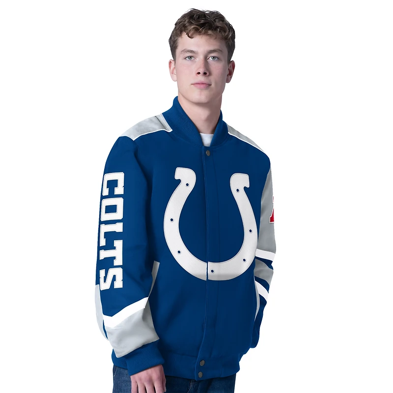 Veste de course zippée intégrale G-III Sports by Carl Banks Royal Indianapolis Colts Prime Time pour homme