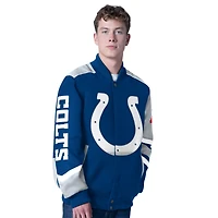 Men's G-III Sports by Carl Banks Royal Indianapolis Colts Prime Time Full-Zip Racing Jacket