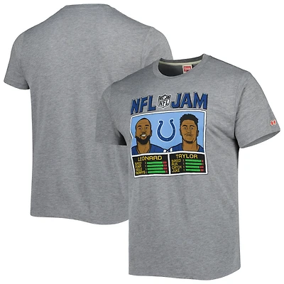 T-shirt tri-mélange NFL Jam Hommage pour hommes à Jonathan Taylor et Shaquille Leonard gris chiné Indianapolis Colts
