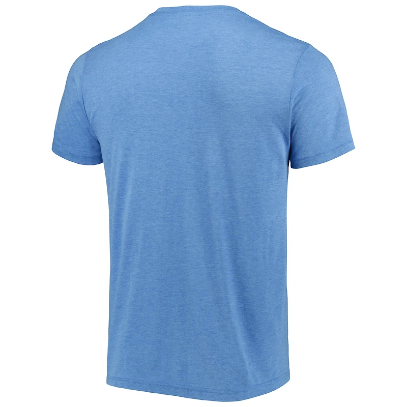 T-shirt à trois mélanges hommage Jonathan Taylor Heathered Heather Royal Indianapolis Colts NFL Blitz Player pour hommes