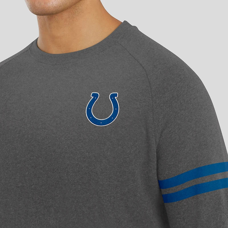 Men's J. Palmer Dark Heather Gray Indianapolis Colts Players Lounge Raglan Tri-Blend Sweatshirt
